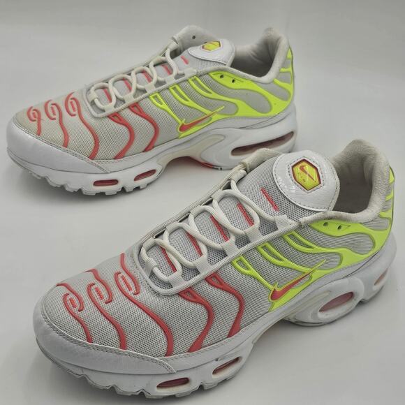 Nike Womens Air Max Plus SE Hot Punch White Volt Yellow Pink 862201-102 Size 10 - Picture 5 of 12